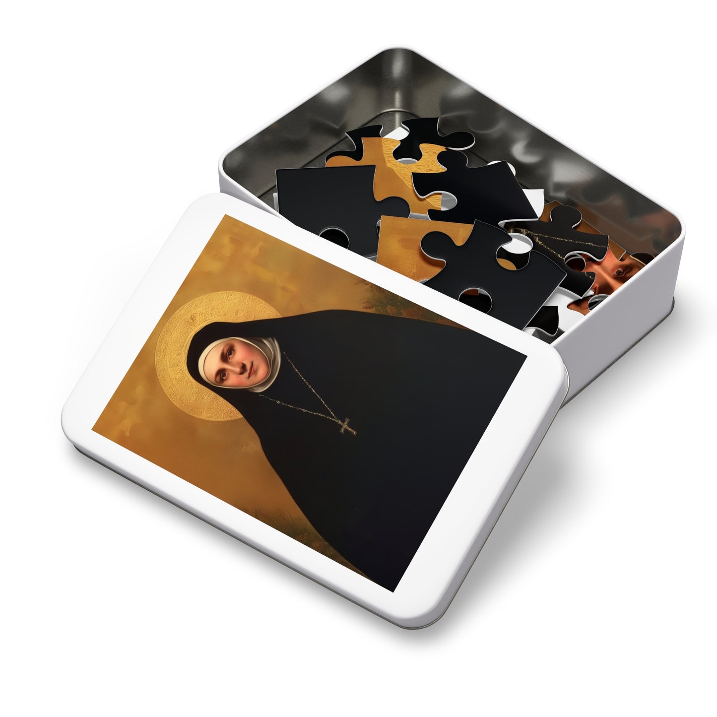 Saint Geltrude Caterina Comensoli - Puzzle & Keepsake Tin - Religious Jigsaw Puzzle (30, 110, 252, 500,1000-Piece)