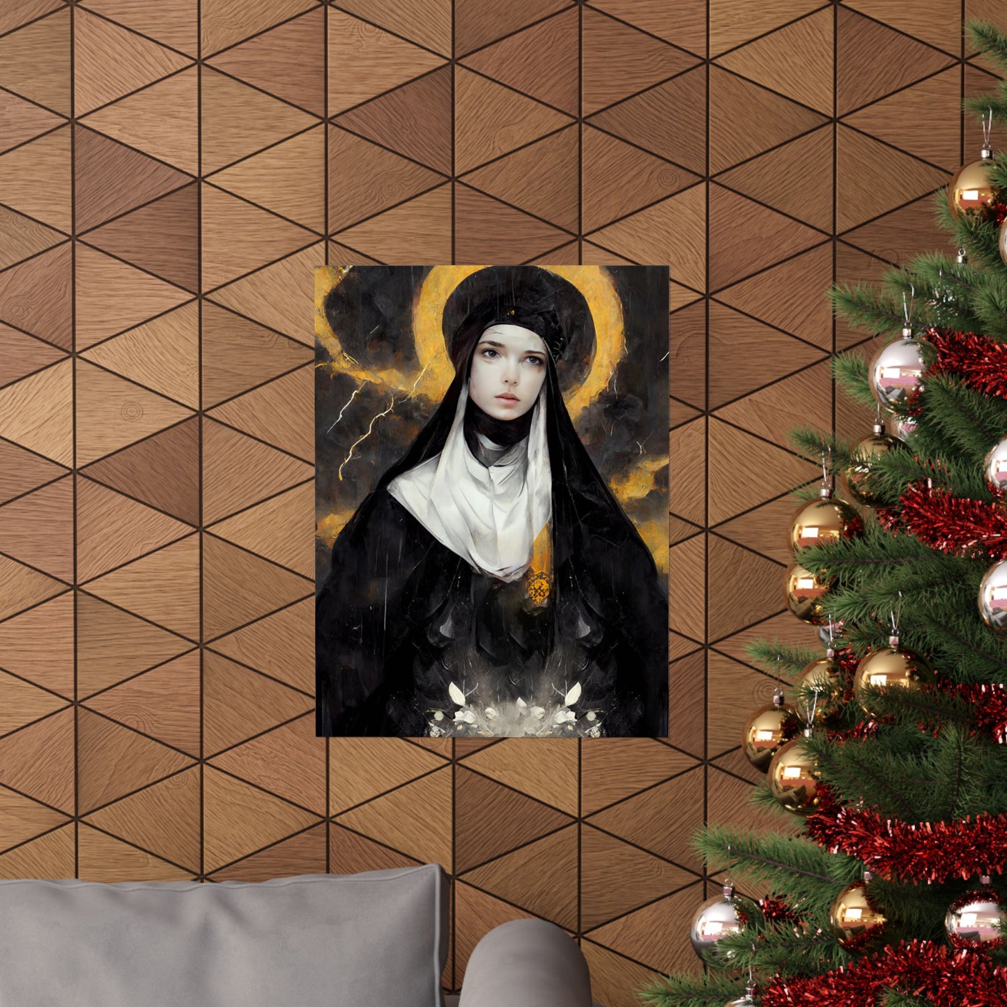 Saint Scholastica Print - Sanctified Souls Print - Multiple Sizes - Premium Matte Vertical Posters