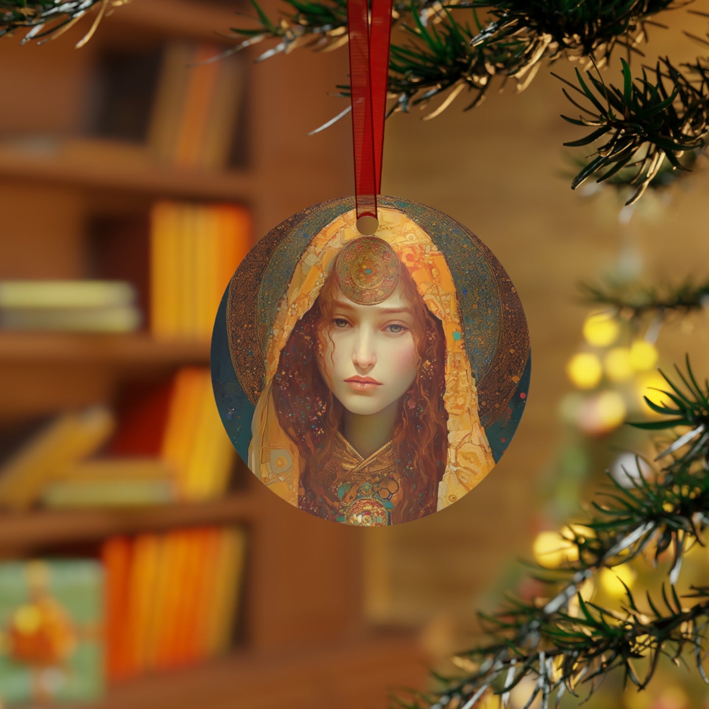 Saint Mary Magdalene Metal Ornament - Religious Holiday Christmas Ornament and Keepsake - Double sided - Prayer Ornament - Catholic Gift
