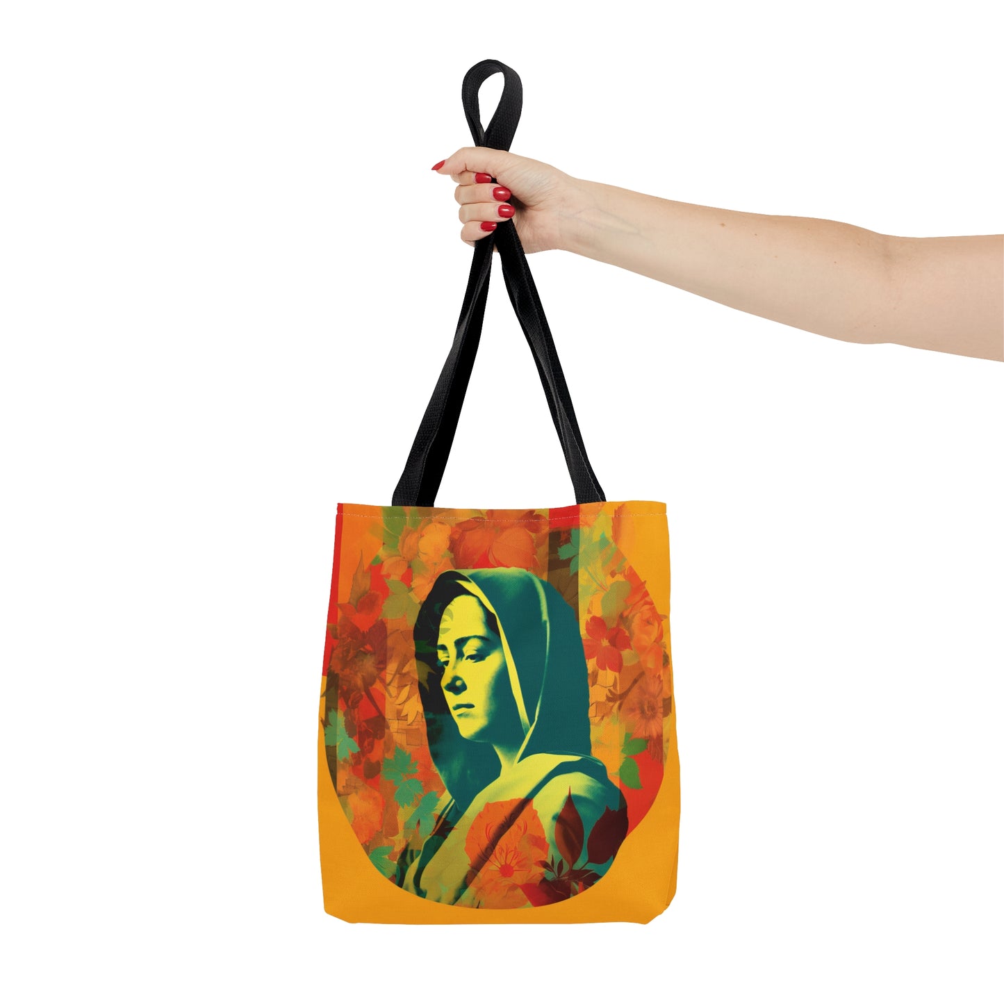 Mary Mother of God Tote Bag - Catholic faith inspired carry-all purse - day to day bag - Mary the Blessed Virgin - Double Sided