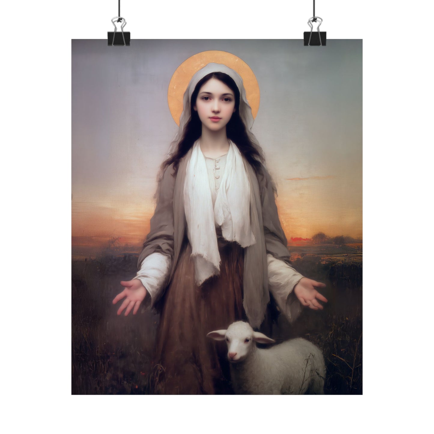 Saint Germaine Cousin - Sanctified Souls Print - Multiple Sizes - Premium Matte Vertical Posters