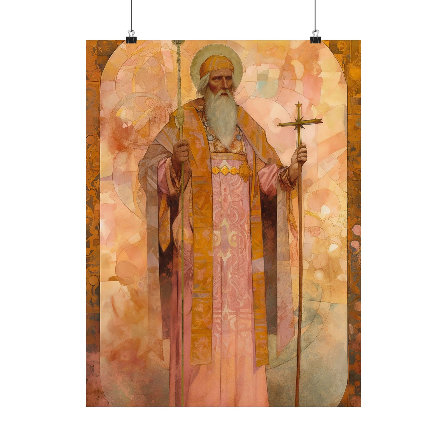 Saint Thorlak of Iceland Print - Sanctified Souls Print - Multiple Sizes - Premium Matte Vertical Posters