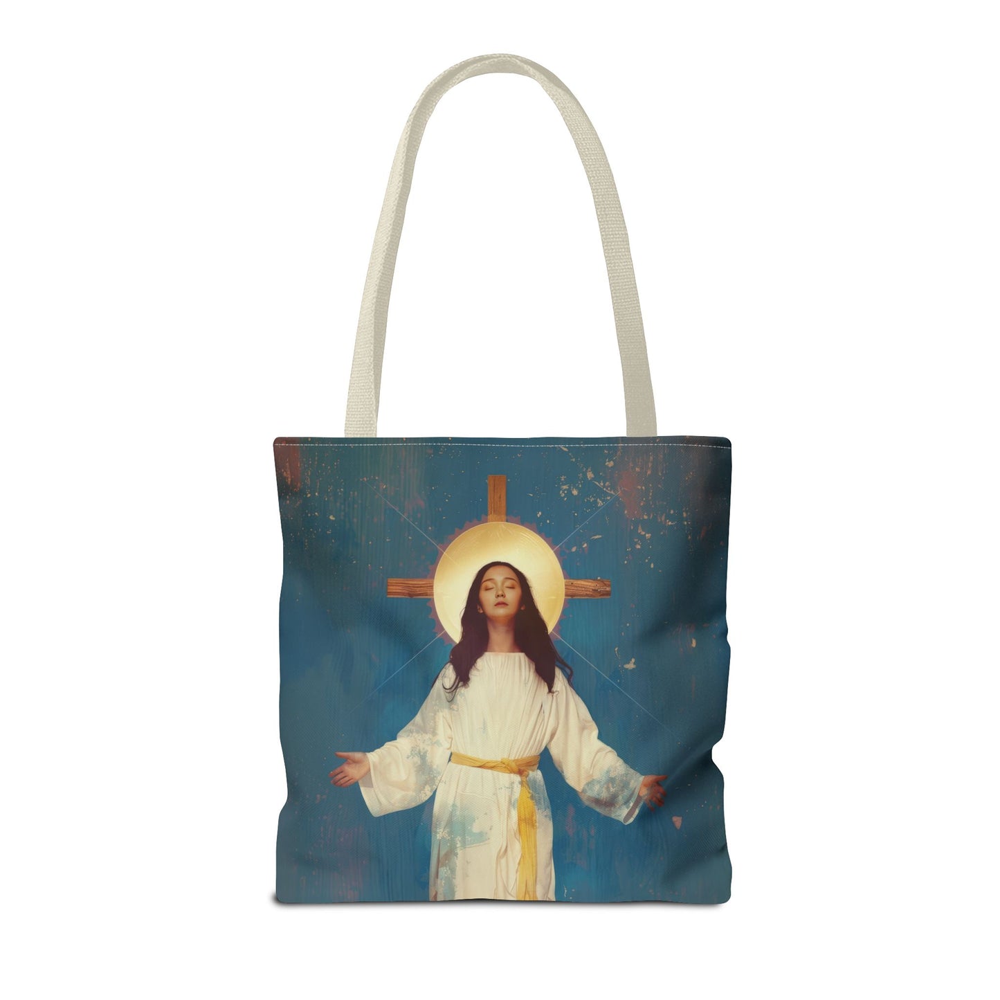 Our Lady of Akita - Mother Mary - Tote Bag - Large Medium Small Faith Art Bag - Re-usable Tote Purse - Double Sided