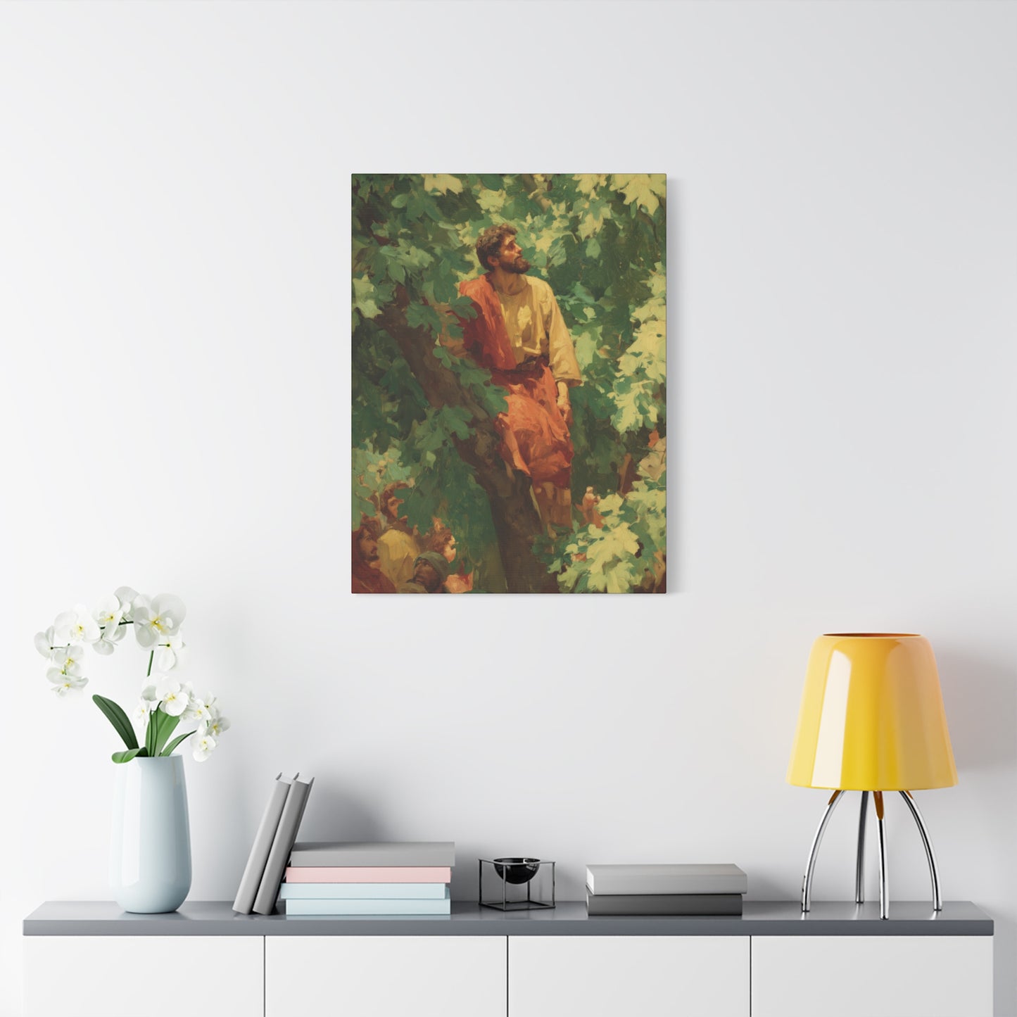 Zacchaeus - Gallery Wrapped Canvas - Print - Religious Art for your Home - Catholic Art Print