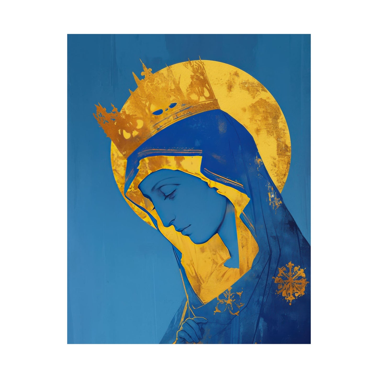 Mother Mary - Light of All Faithful Poster Print - Sanctified Souls Print - Multiple Sizes - Premium Posters - Catholic Art - Virgin Mary