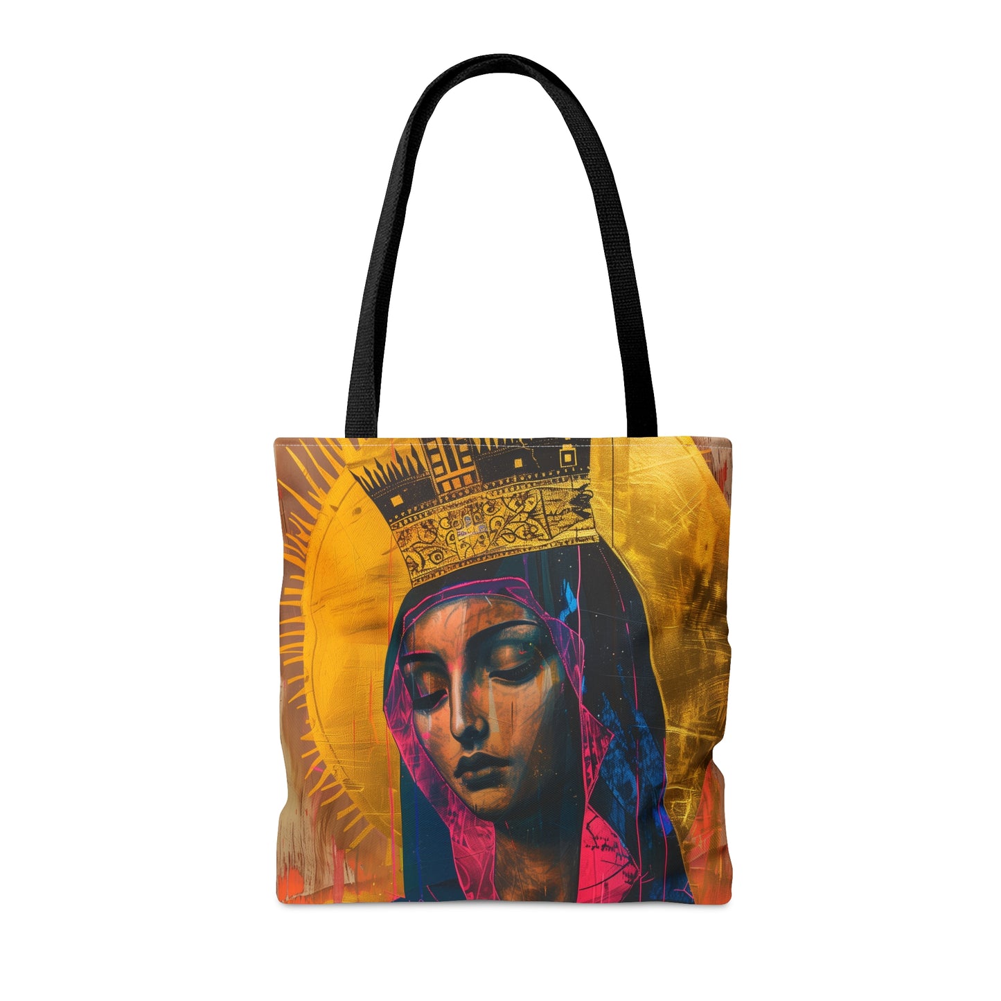 Mother Mary - Queen of the Universe  Tote Bag - Large Medium Small Faith Art Bag - Catholic Faith Purse - Religious Carry All