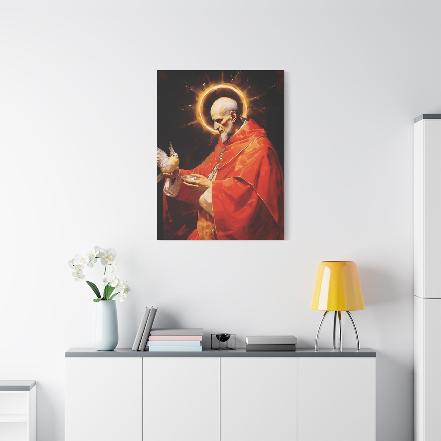 Pope Saint Gregory the Great  - Museum Wrapped Canvas - Sanctified Souls Print - Religious Art for your Home