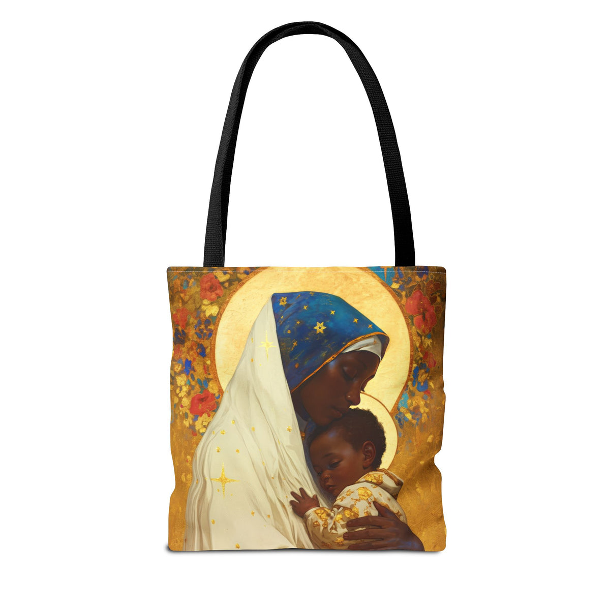 Queen of Peace and Love- Our Lady of Kibeho's Message Tote Bag - Large Medium Small Faith Art Bag - Catholic Faith Purse - Religious