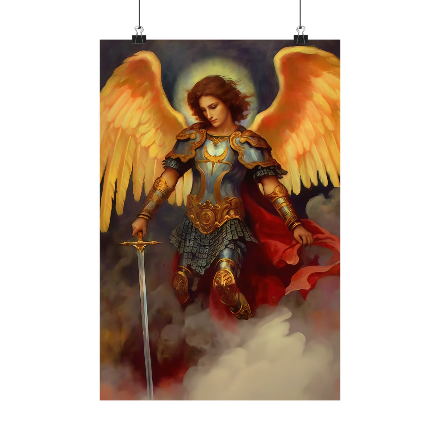 Saint Michael the Archangel - Sanctified Souls Print - Multiple Sizes - Premium Matte Vertical Posters