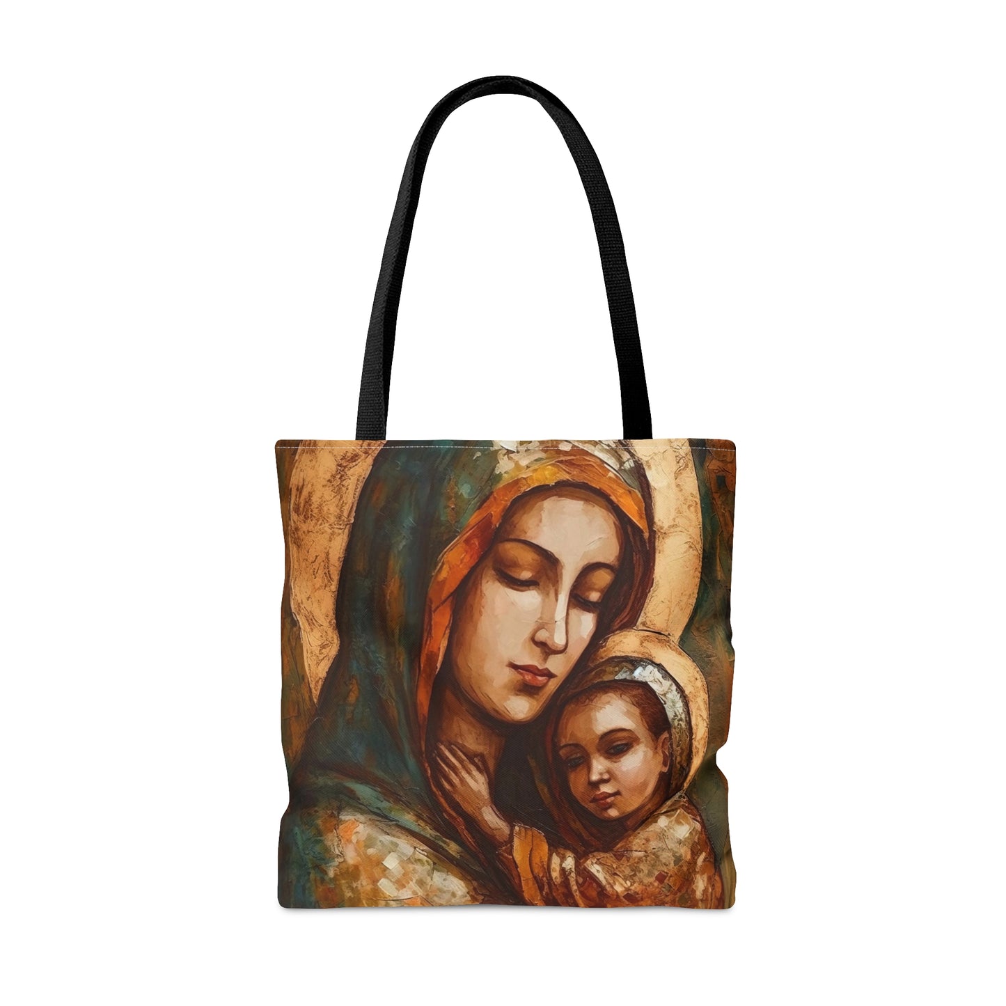 Mother's Blessing - Virgin Mary and the Christ Child Tote Bag - Large Medium Small Faith Art Bag - Re usable Tote Purse - Catholic Art Bag