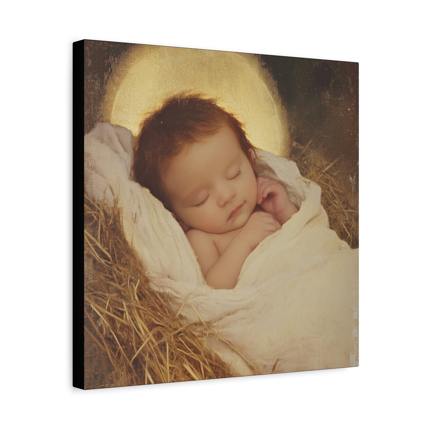 Jesus, the Newborn Light of the World - Gallery Wrapped Canvas - Print - Religious Art for your Home - Catholic Art Print