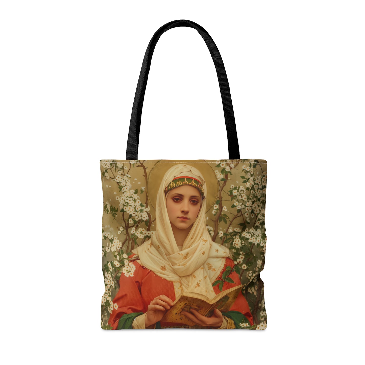 Saint Amelia / Saint Amalberga Tote Bag - Large Medium Small Faith Art Bag - Catholic Faith Purse - Religious Carry All