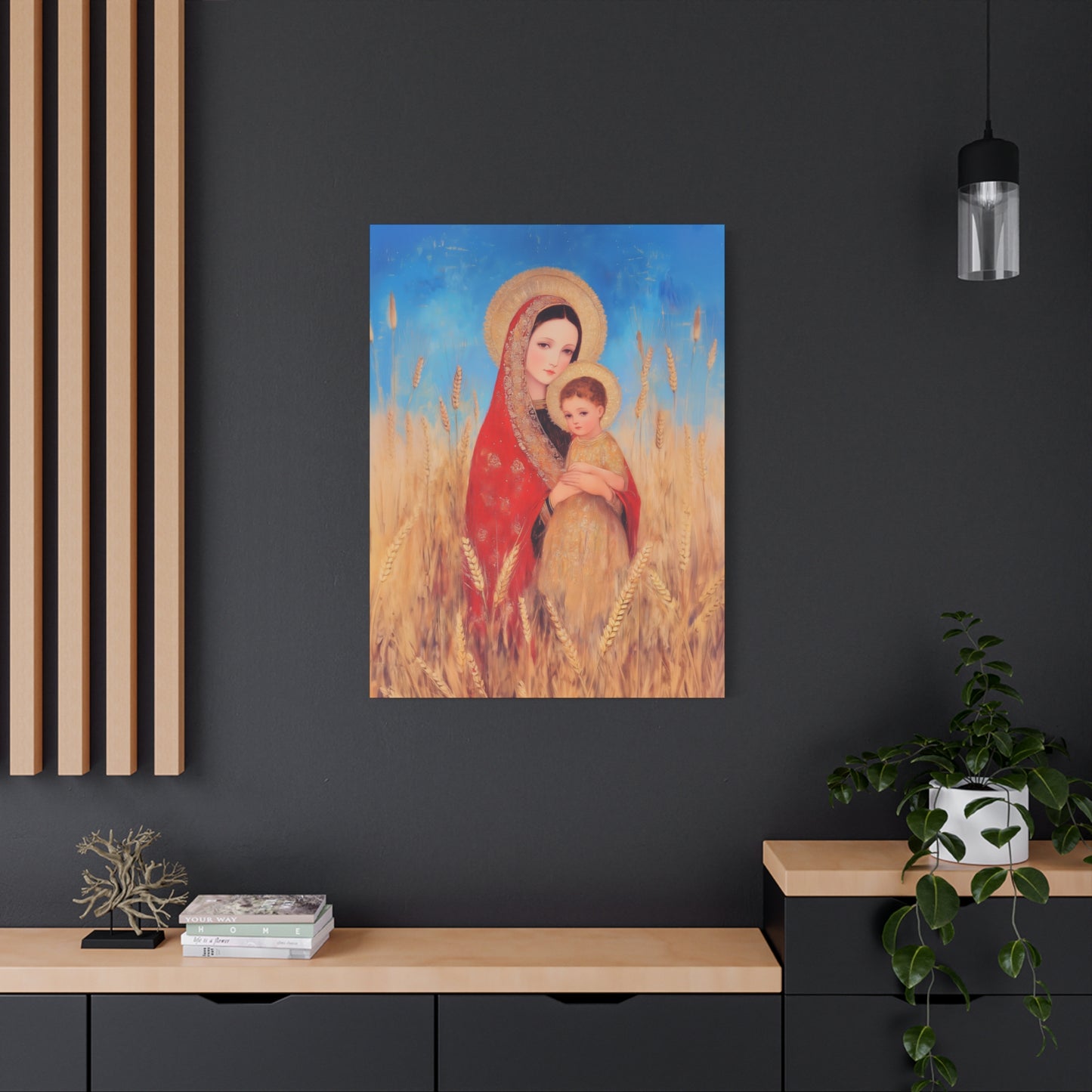 Our Lady of the Harvest  - Multiple Sizes - Catholic Home art - Museum Wrapped Canvas - Sanctified Souls Print