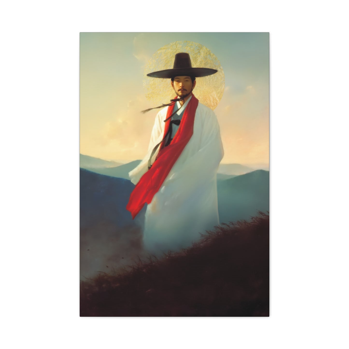 Saint Andrew Kim Taegon - Multiple Sizes - Catholic Home art - Museum Wrapped Canvas - Sanctified Souls Print - Martyr Saint
