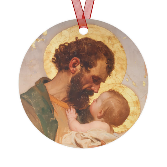 Saint Joseph, Pillar of the Holy Family  - Ornament - Religious Holiday Christmas Ornament and Keepsake - Double sided