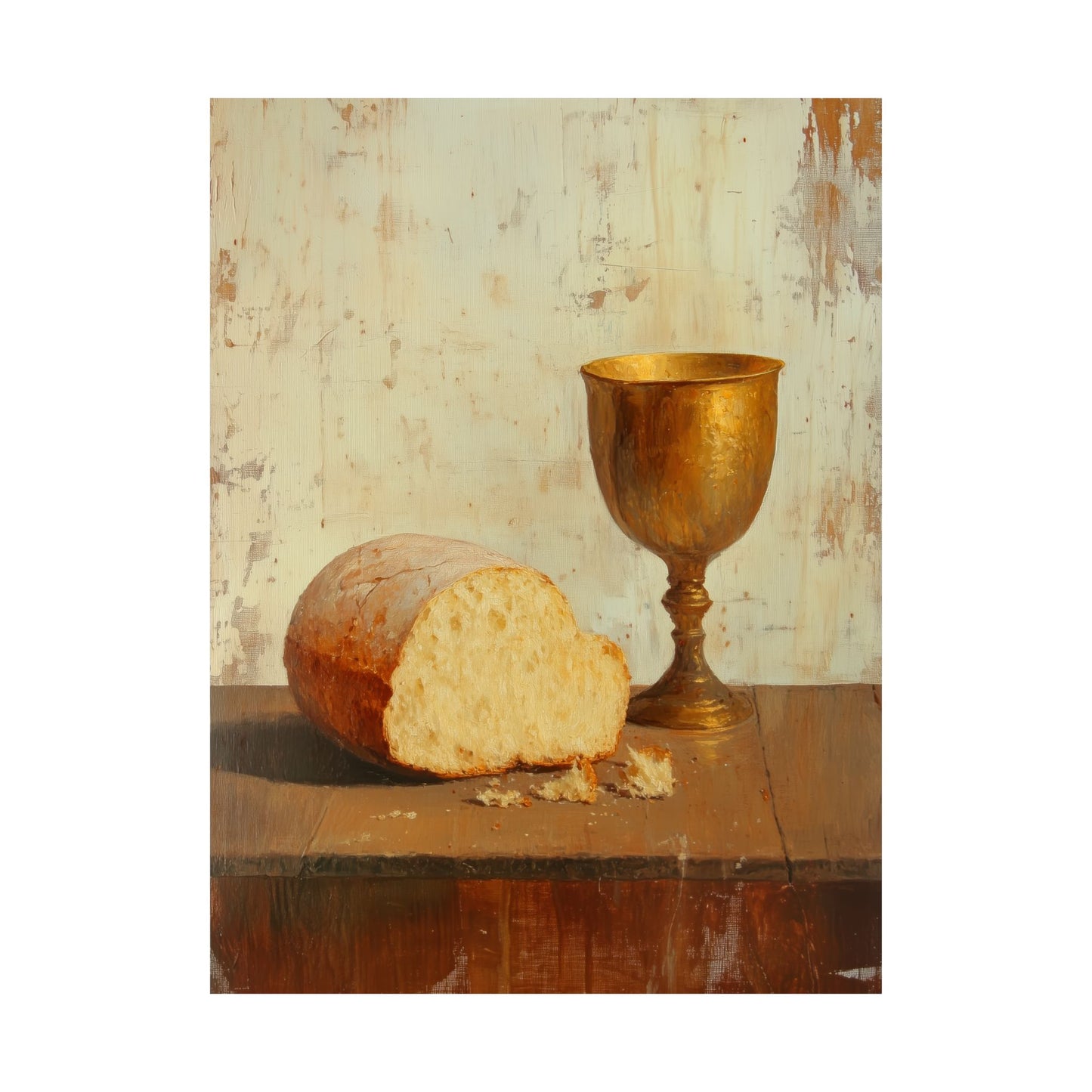 Cup of Sorrows, Bread of Life  - Sanctified Souls Print - Multiple Sizes - Premium Matte Vertical Posters - Catholic