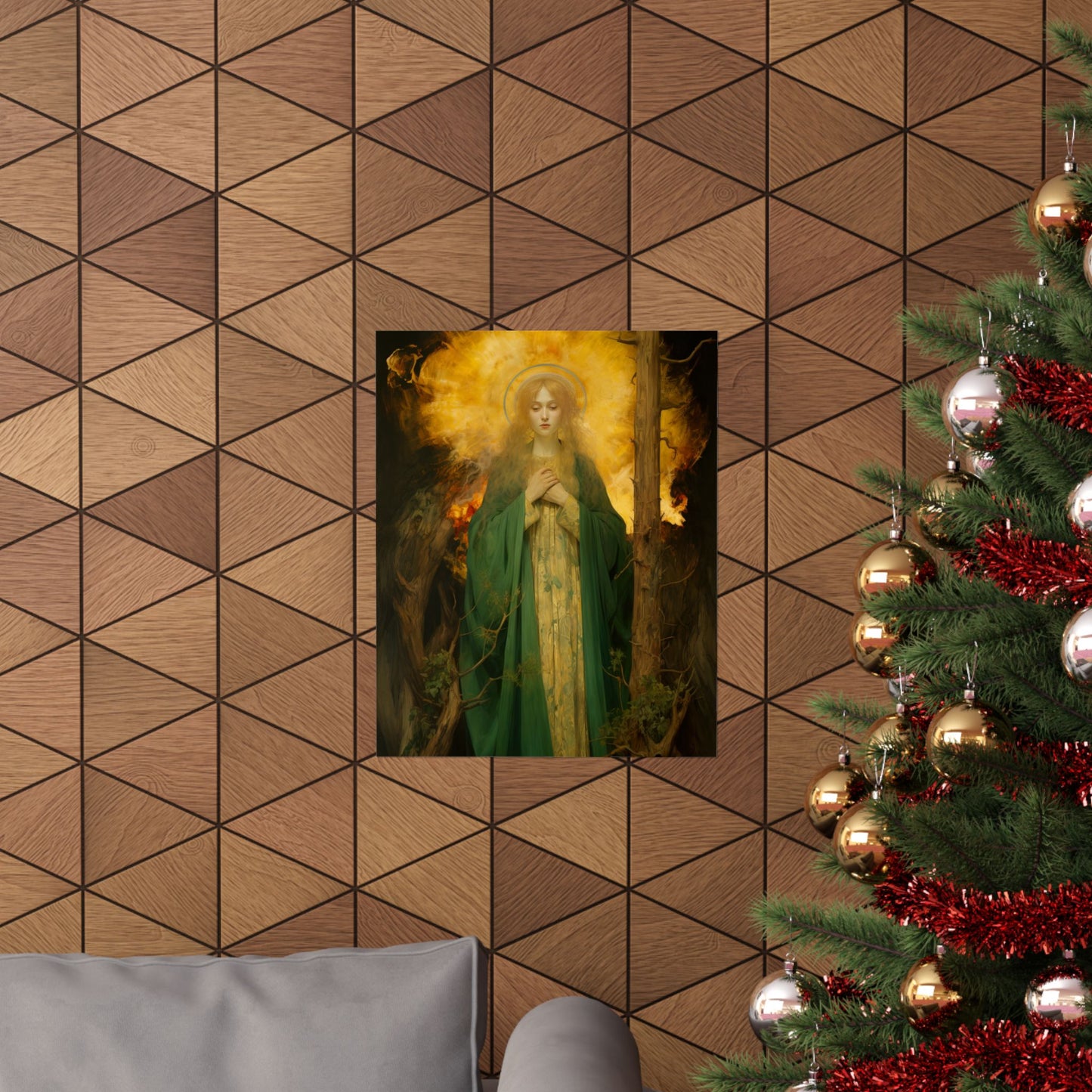 Saint Afra - Sanctified Souls Print - Multiple Sizes - Premium Matte Vertical Posters - Catholic Art - Religious Poster