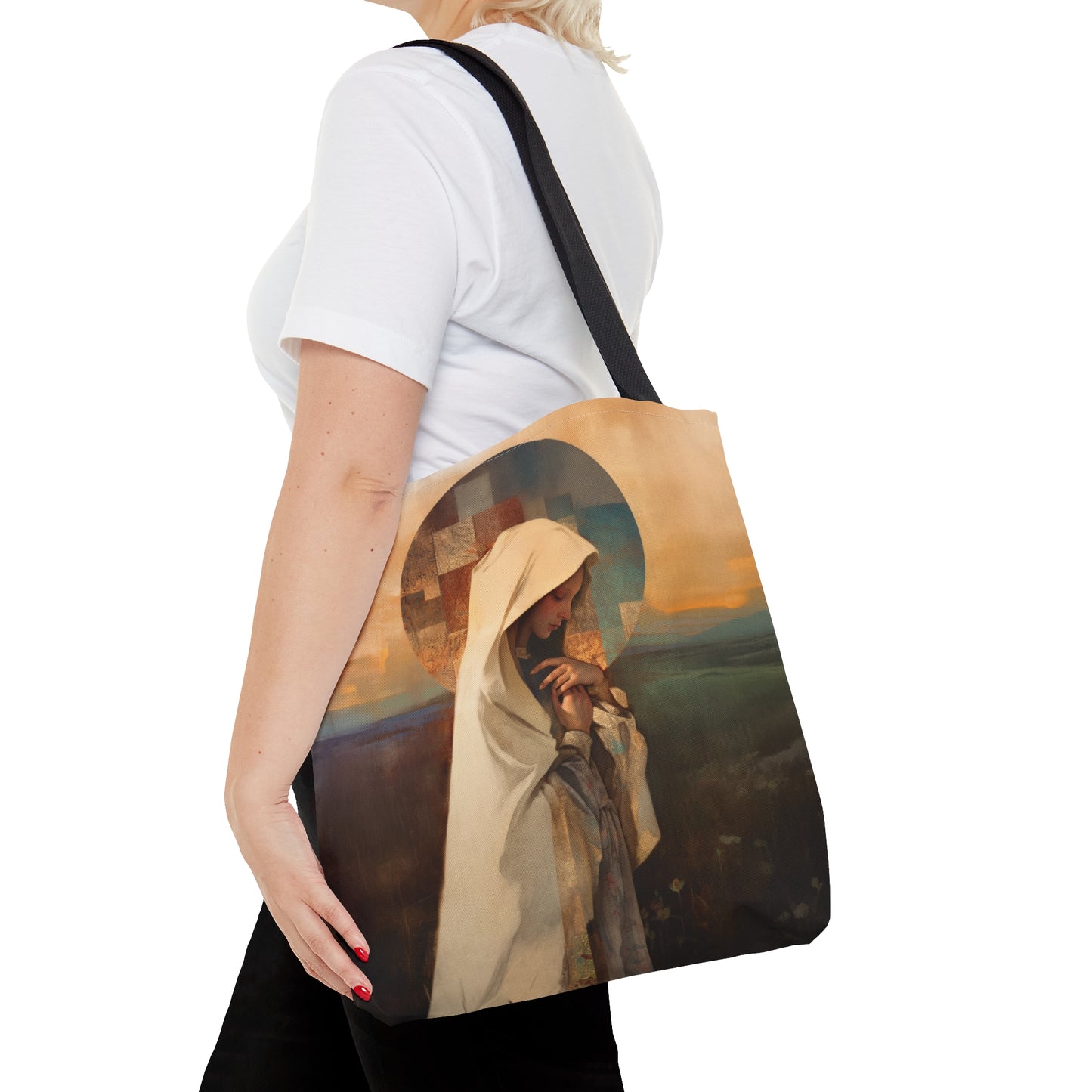 Our Lady of the Prairie - Tote Bag - Large Medium Small Faith Art Bag - Bible Study Faith Purse - Double Sided