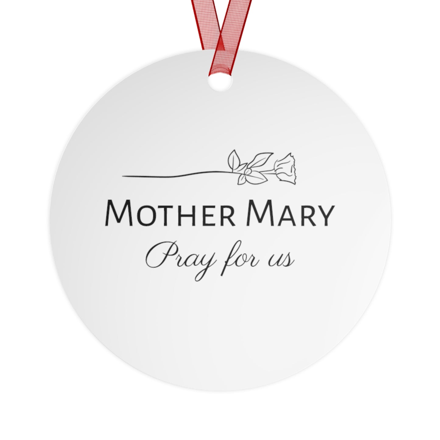 Mary's Light - Virgin Mary Art Metal Ornament - Religious Holiday Christmas Ornament and Keepsake - Double sided - Pop art