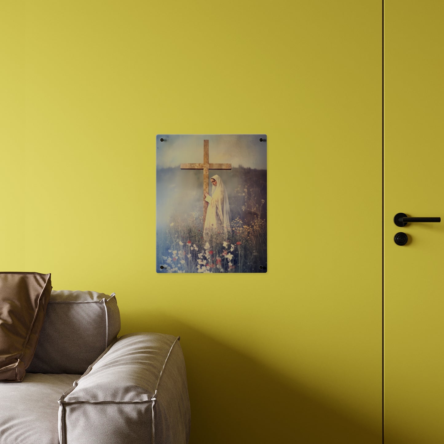 The Feast of the Exaltation of the Holy Cross Wall Art Panel - Ready to Hang Acrylic Print - Catholic Saint Art - Patron Saint Print