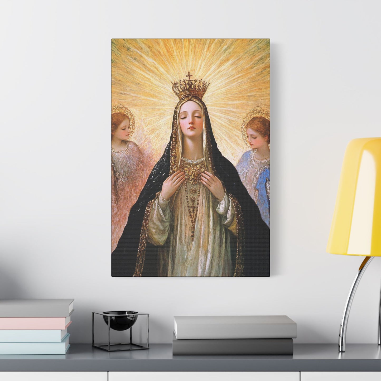 Divine Majesty: The Crowning of the Queen of Heaven - Gallery Wrapped Canvas - Print - Religious Art for your Home - Christian print