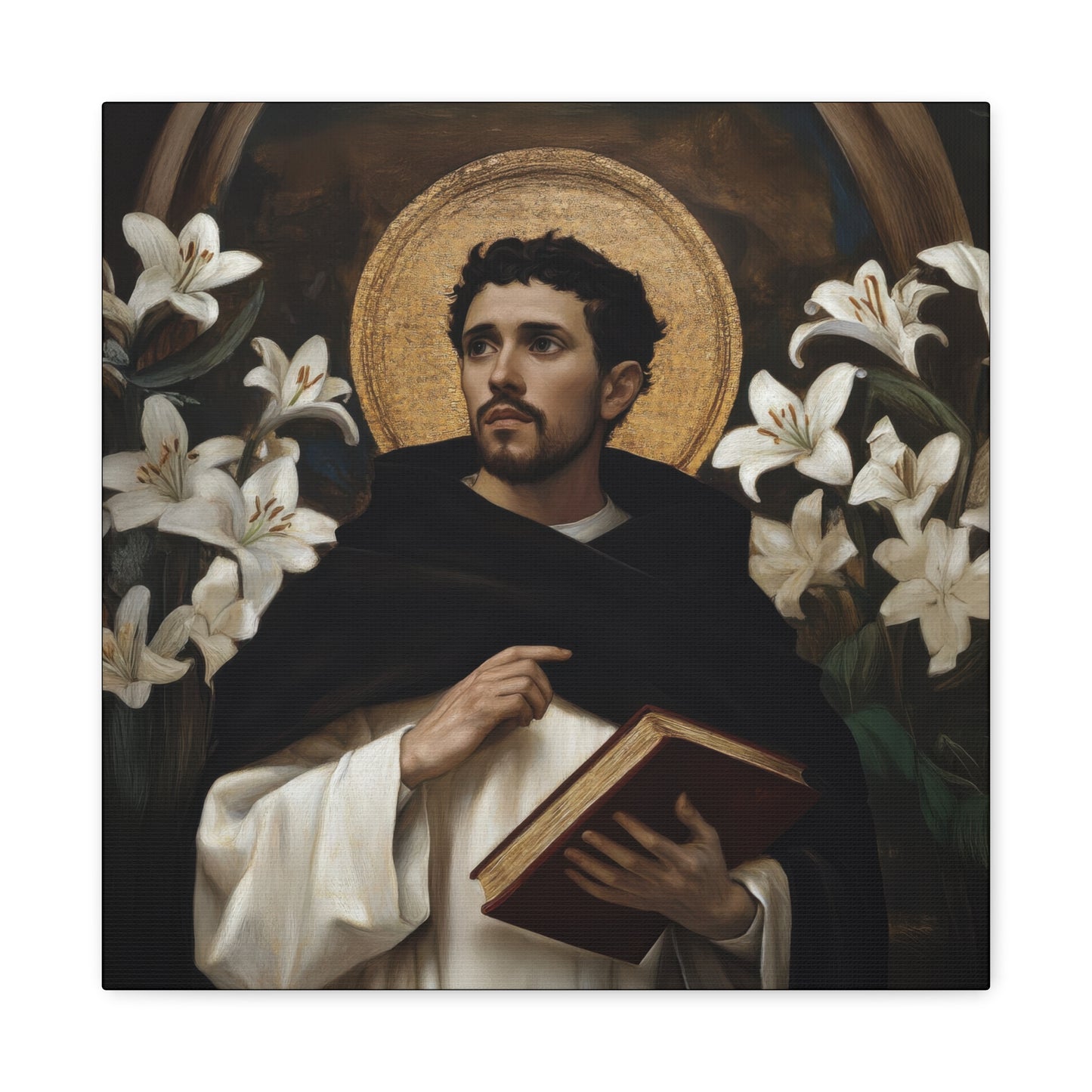 Saint Dominic -  Museum Wrapped Canvas - Sanctified Souls Print - Religious Art for your Home - Catholic Patron Saint Art