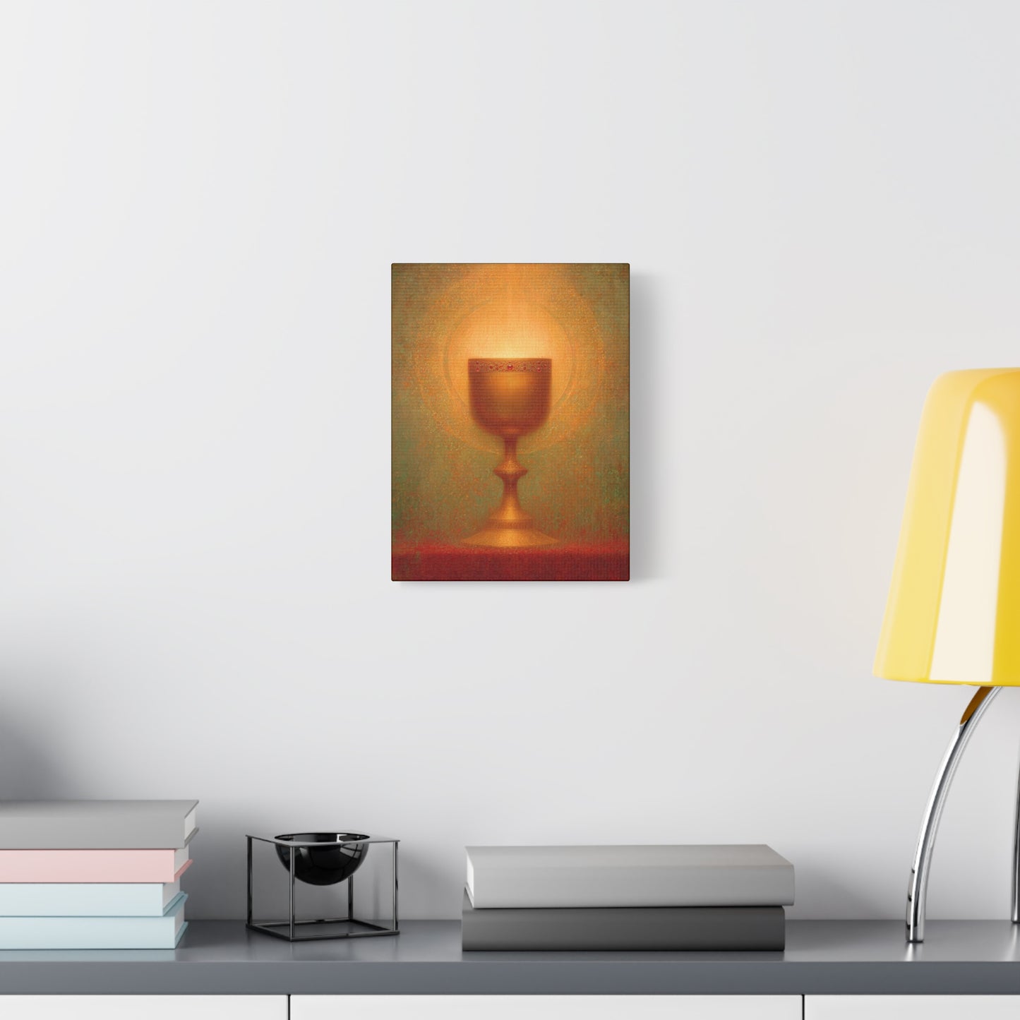 Chalice of the Lamb, Light of the World - The Holy Grail - Gallery Wrapped Canvas - Print - Religious Art for your Home - Catholic Art