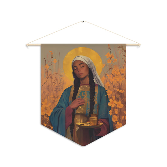 Saint Hermione of Ephesus - Wall Banner / Wall Hanging - Christian Art - Prayer room - 18" x 21"