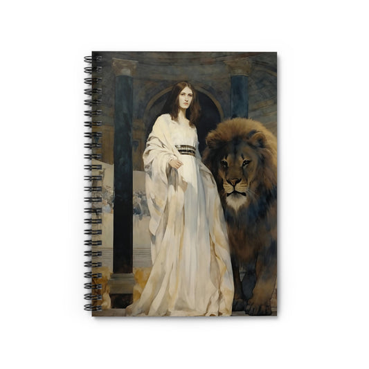 Saint Euphemia Journal - Sanctified Souls Art - Religious Based Notebook - Spiral Notebook - Ruled Line