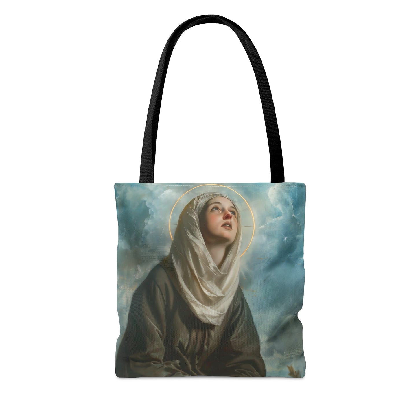 Saint Margaret of Cortona Tote Bag - Purse - Three sizes - Faith Art Bag - Catholic faith inspired carry-all purse - Double Sided