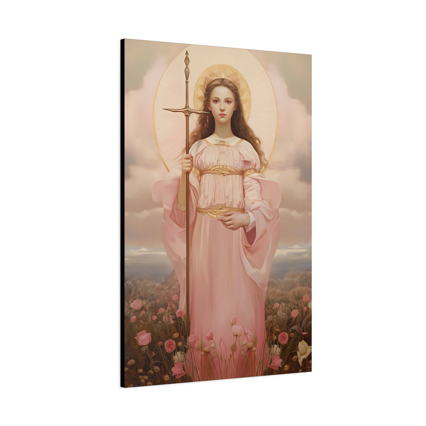 Saint Philomena Canvas Print - Multiple Sizes - Catholic Home art - Museum Wrapped Canvas - Sanctified Souls Print