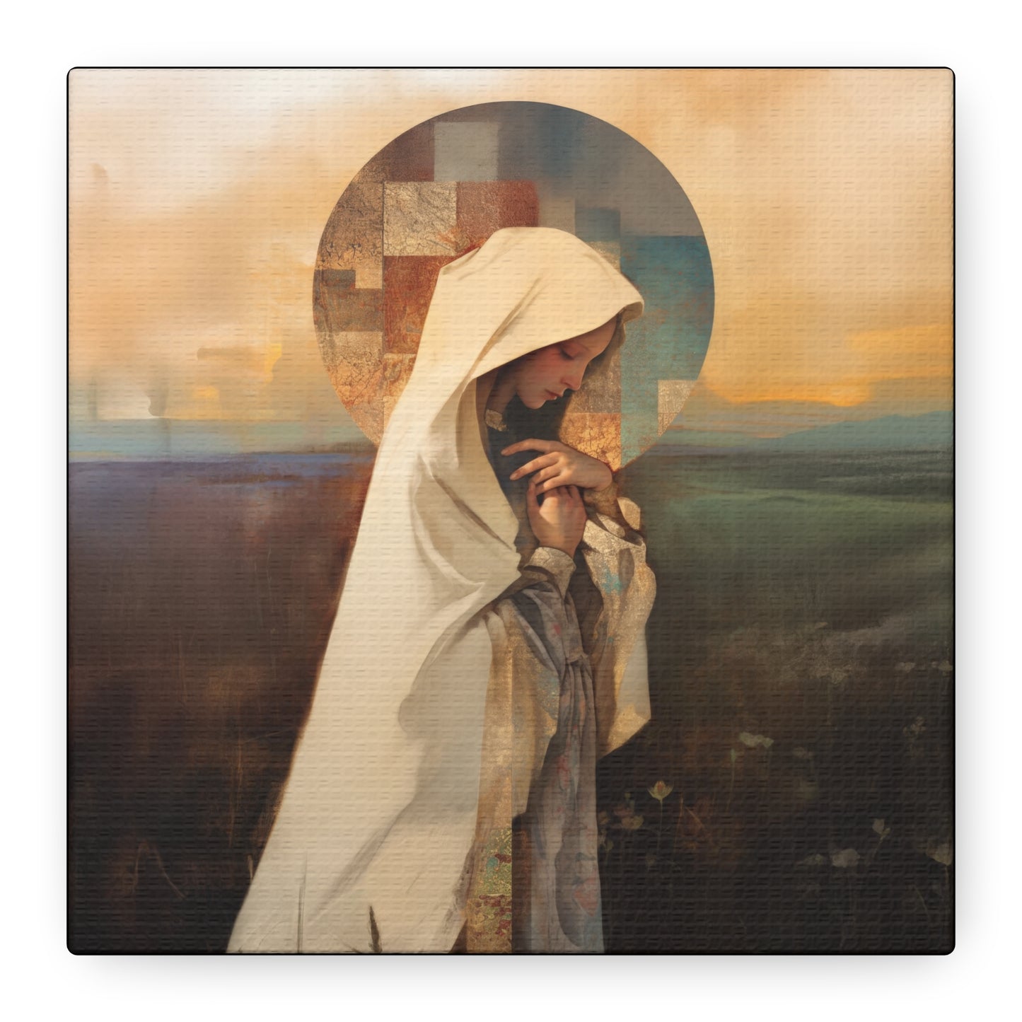 Our Lady of the Prairie - Multiple Sizes - Catholic Home art - Museum Wrapped Canvas - Sanctified Souls Print