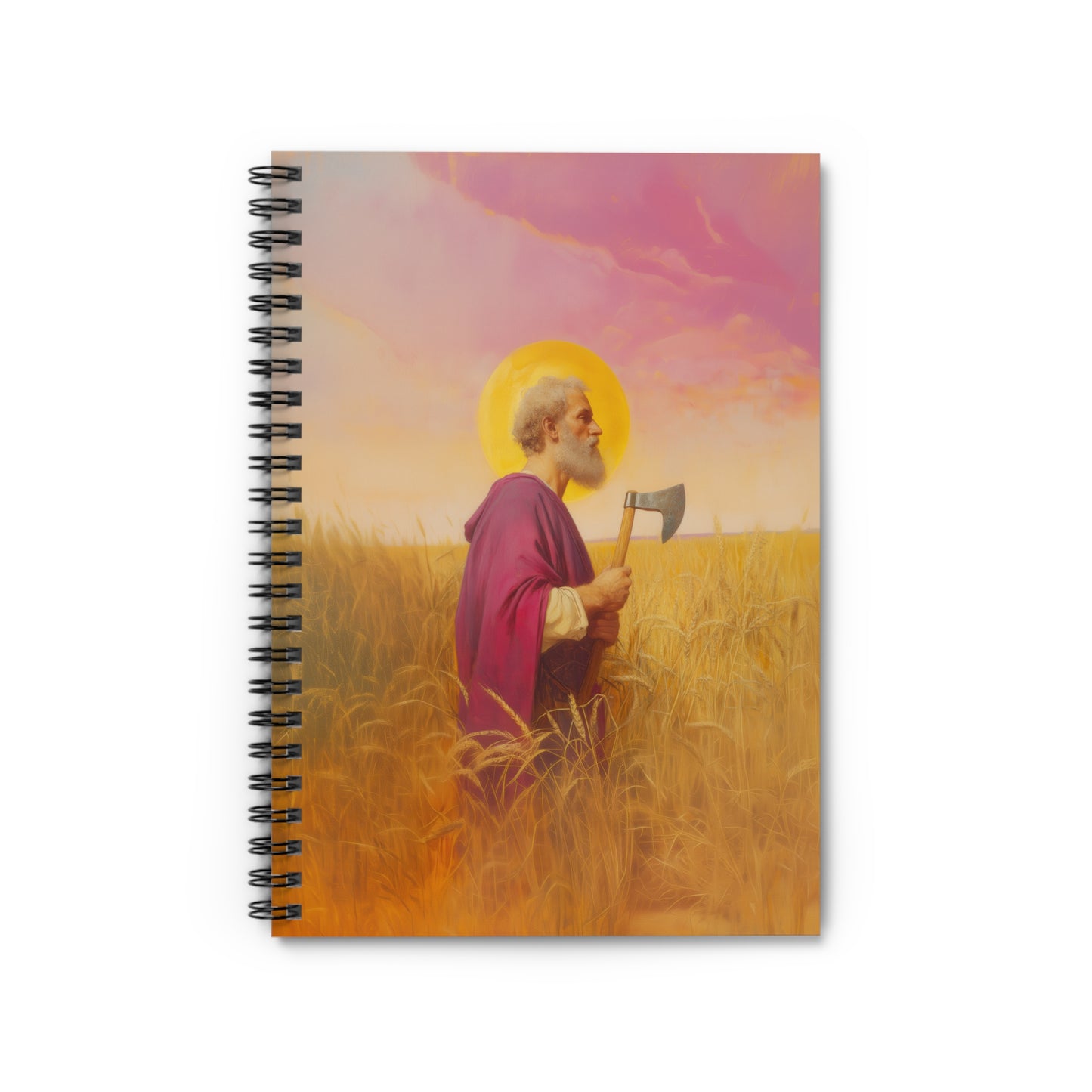 Saint Matthias - Sanctified Souls Art - Religious Based Notebook - Spiral Notebook - Prayer journal