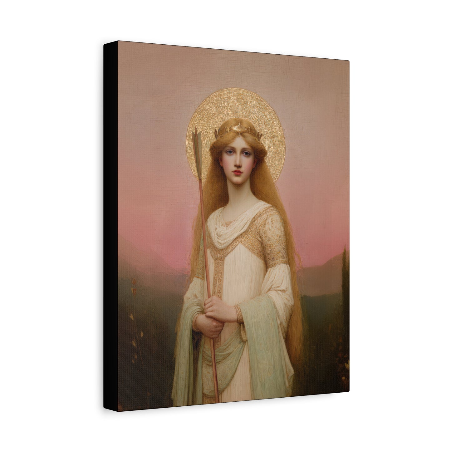 Saint Ursula -  Museum Wrapped Canvas - Sanctified Souls Print - Religious Art for your Home - Catholic Patron Saint Art