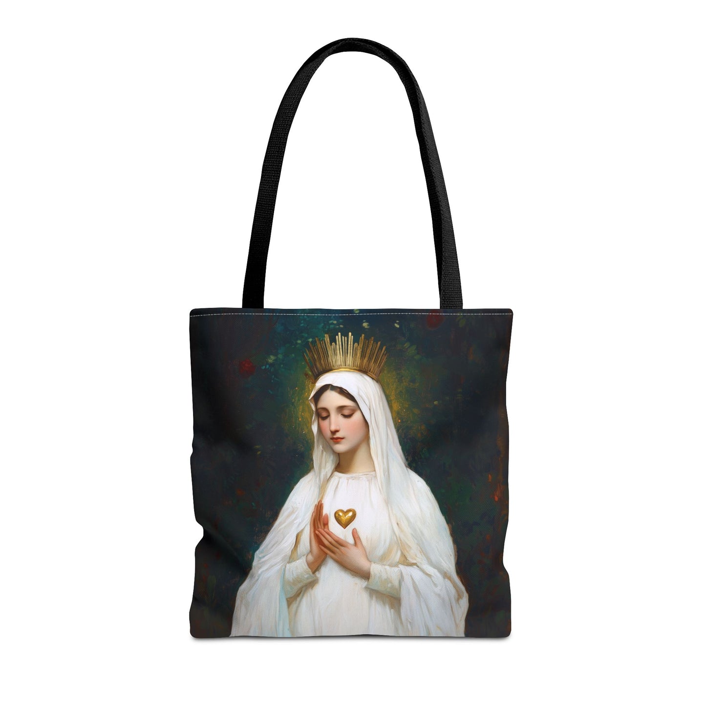 Our Lady of Beauraing - Our Lady of the Golden Heart - Marian Art - Tote Bag - Large Medium Small Faith Art Bag - Tote Purse
