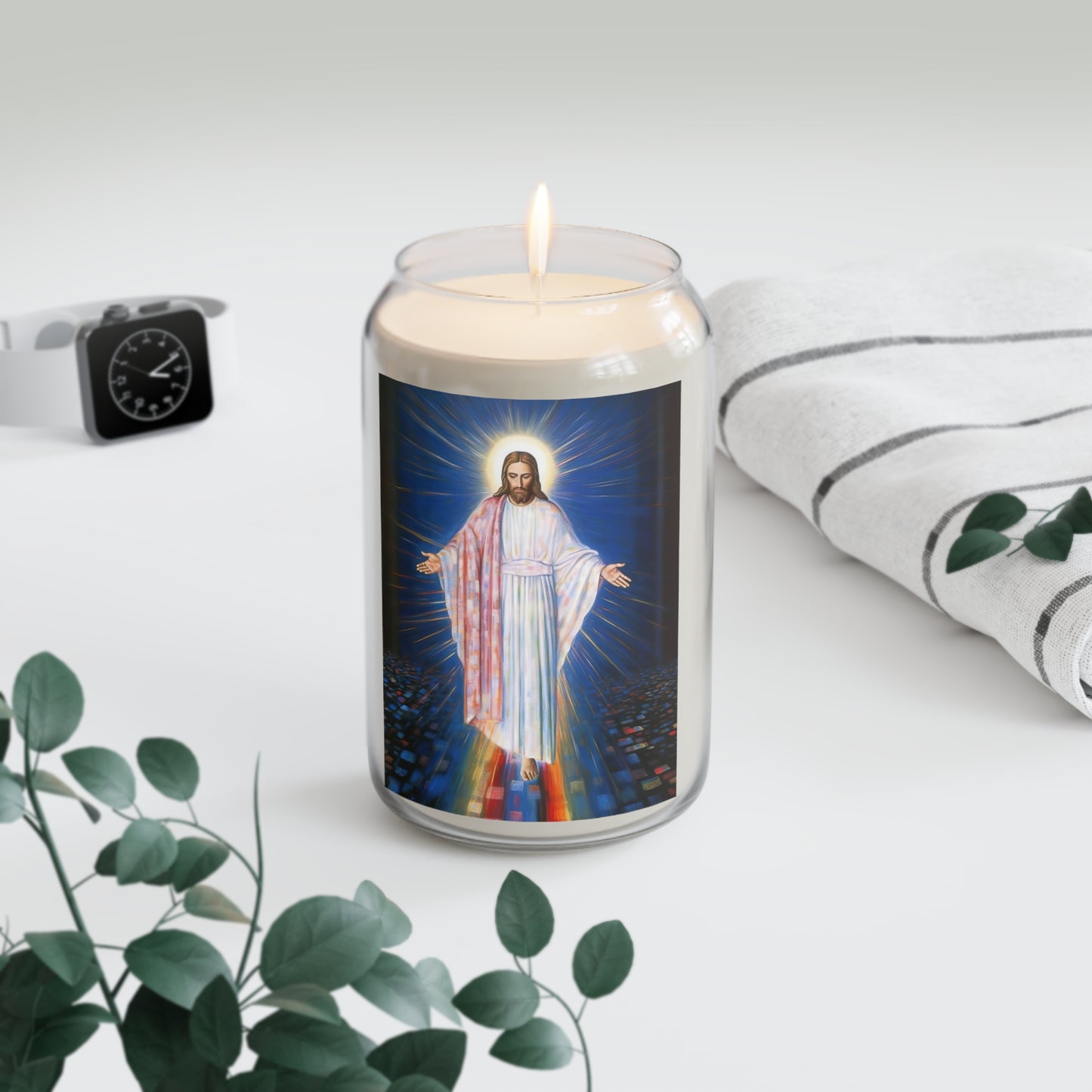 Christ - Our Divine Lord Savior - Scented Prayer Candle, 13.75oz - Tall Size - Religious Prayer Candle - Catholic Art - Religious Gift
