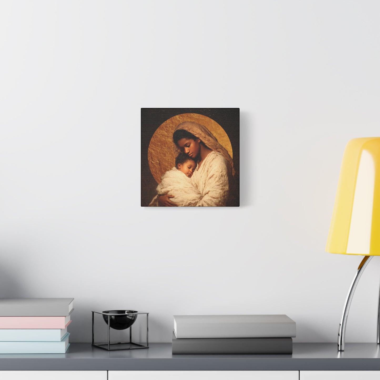 Our Lady of the Manger - Mother Mary and the Christ Child - Gallery Wrapped Canvas - Print - Religious Art for your Home - Catholic