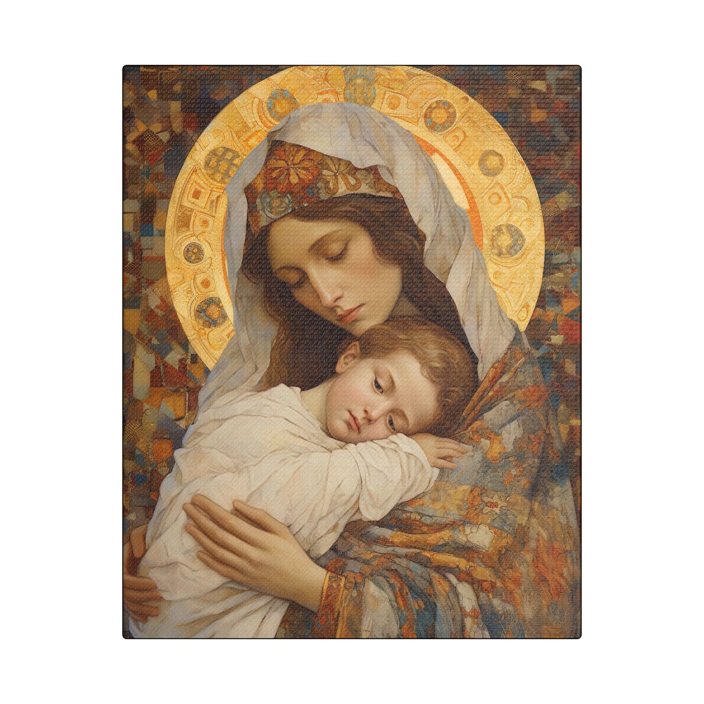 Cradle of Grace - Madonna and Christ Child - Museum Wrapped Canvas - Sanctified Souls Print - Religious Art for your Home - The Virgin Mary