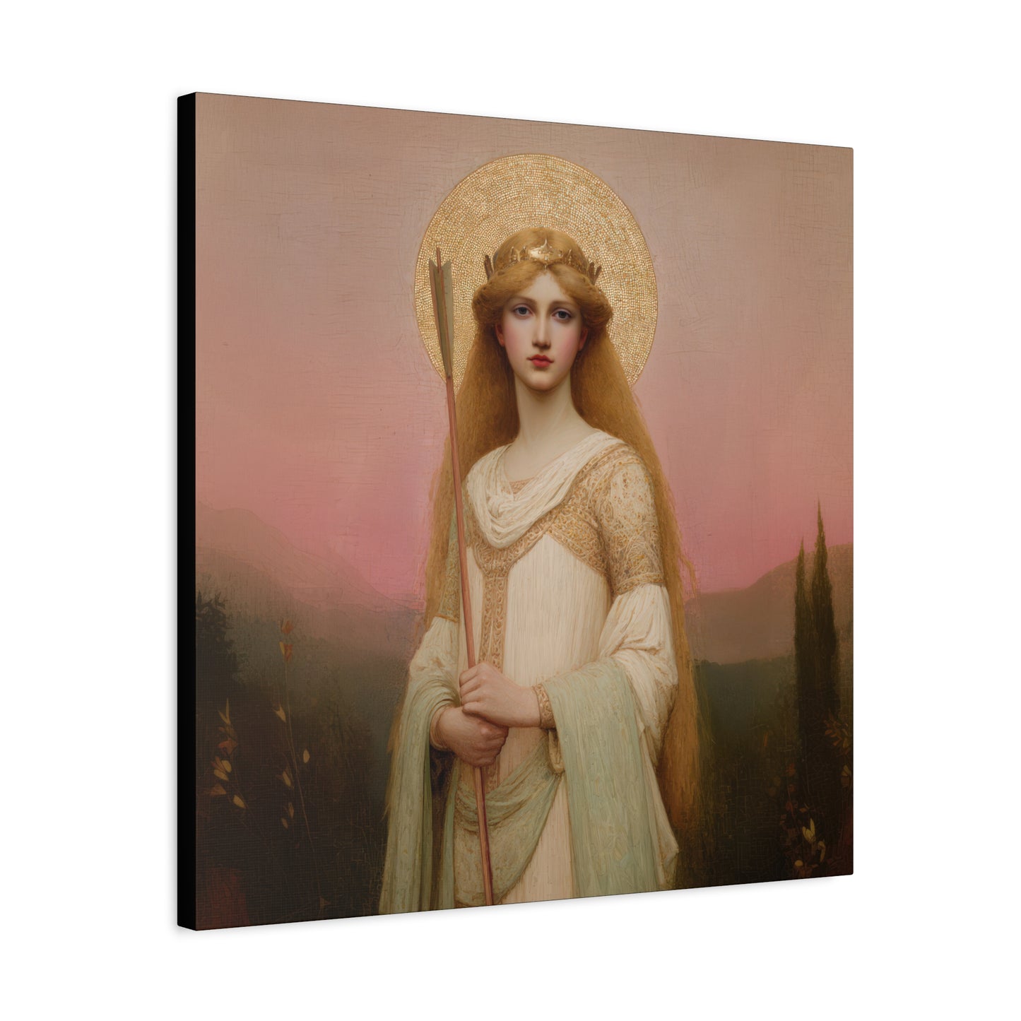 Saint Ursula -  Museum Wrapped Canvas - Sanctified Souls Print - Religious Art for your Home - Catholic Patron Saint Art