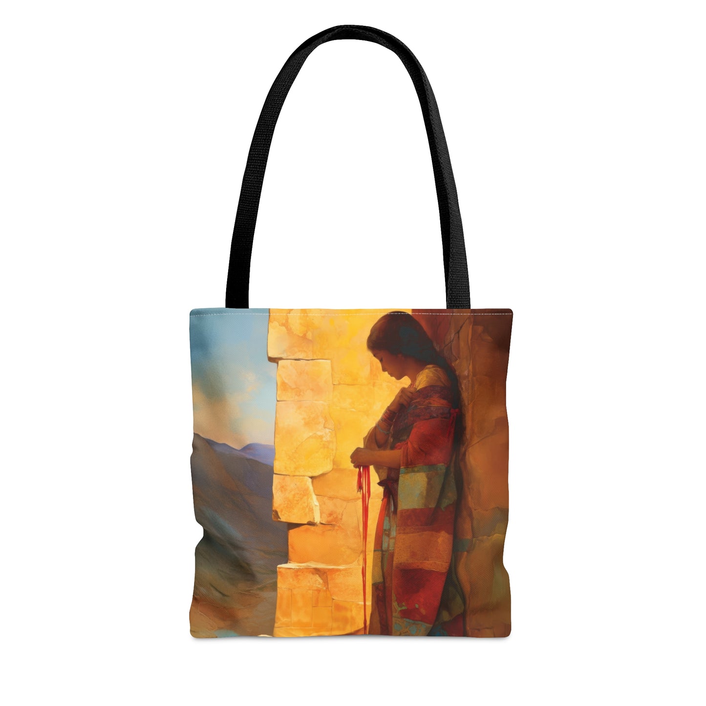 A Thread Through the Line of Christ - Rahab - Tote Bag - Large Medium Small Faith Art Bag - Catholic Faith Purse - Double Sided