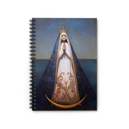 Virgin de Valle - Mother Mary  - Virgin of the Valley - Marian Art - Journal - Sanctified Souls Art - Religious Based Notebook - Spiral
