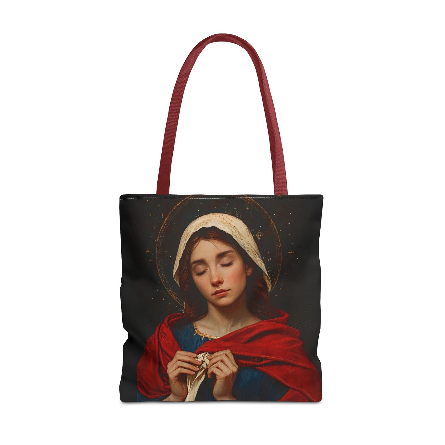 Mary Undoer of Knots - Mother Mary  - Untier of Knots - Marian Art - Tote Bag - Large Medium Small Faith Art Bag - Tote Purse