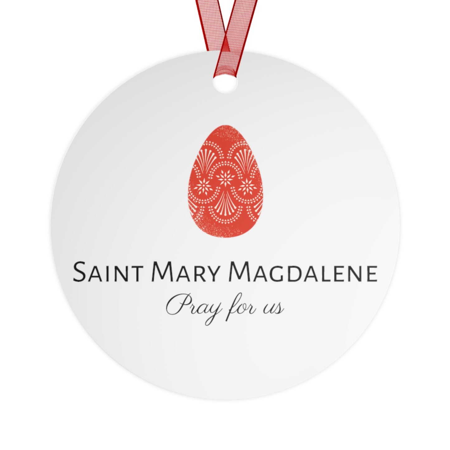 Radiance of Repentance - Mary Magdalene's Renewal Metal Ornament - Religious Holiday Christmas Keepsake - Catholic Ornament - Christmas