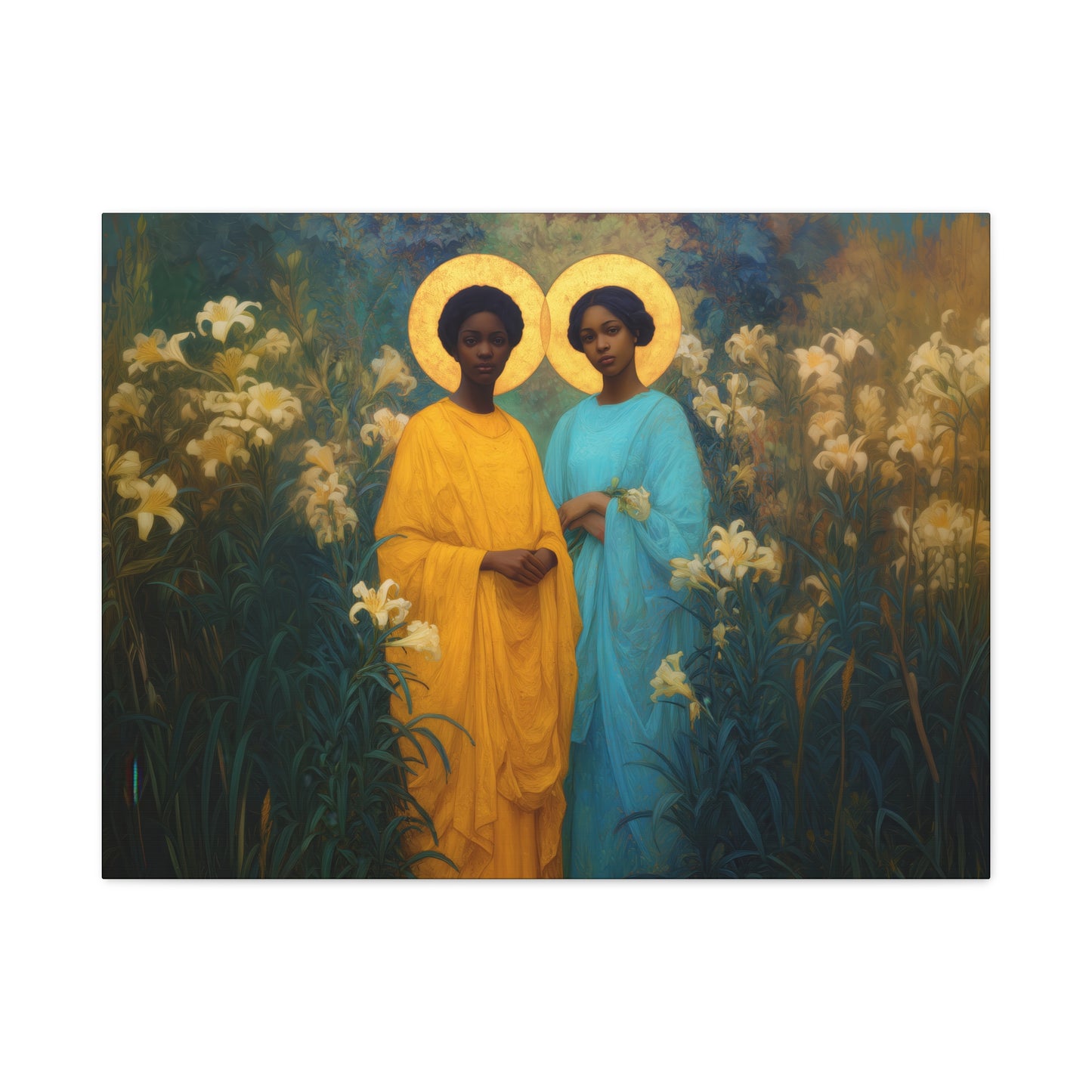 Saint Perpetua and Saint Felicity -  Museum Wrapped Canvas - Sanctified Souls Print - Religious Art for your Home - Catholic Saint Art