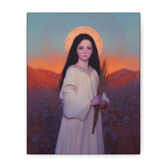 Saint Hope - Multiple Sizes - Catholic Home art - Museum Wrapped Canvas - Sanctified Souls Print - Martyr Saint