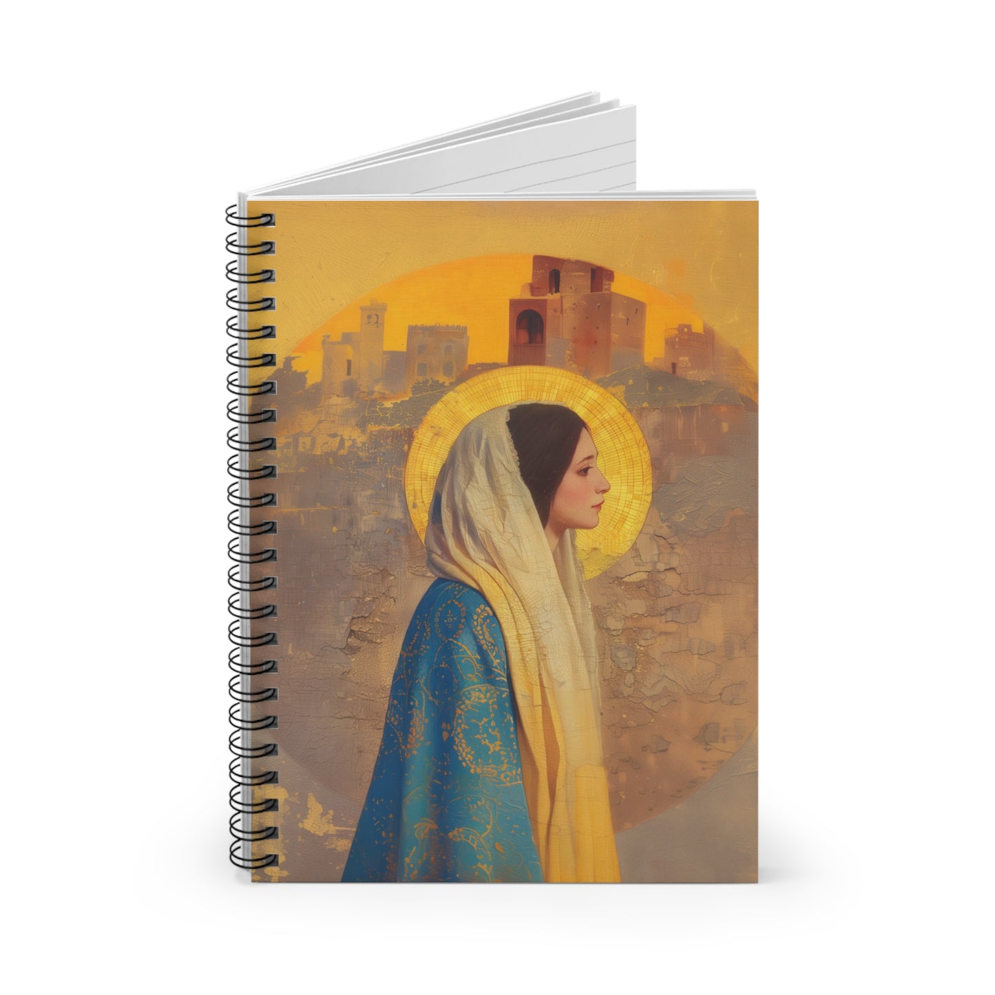 Mary of Nazareth - Mother Mary - Marian Title - Virgin Mary - Journal - Sanctified Souls Art - Religious Based Notebook - Spiral