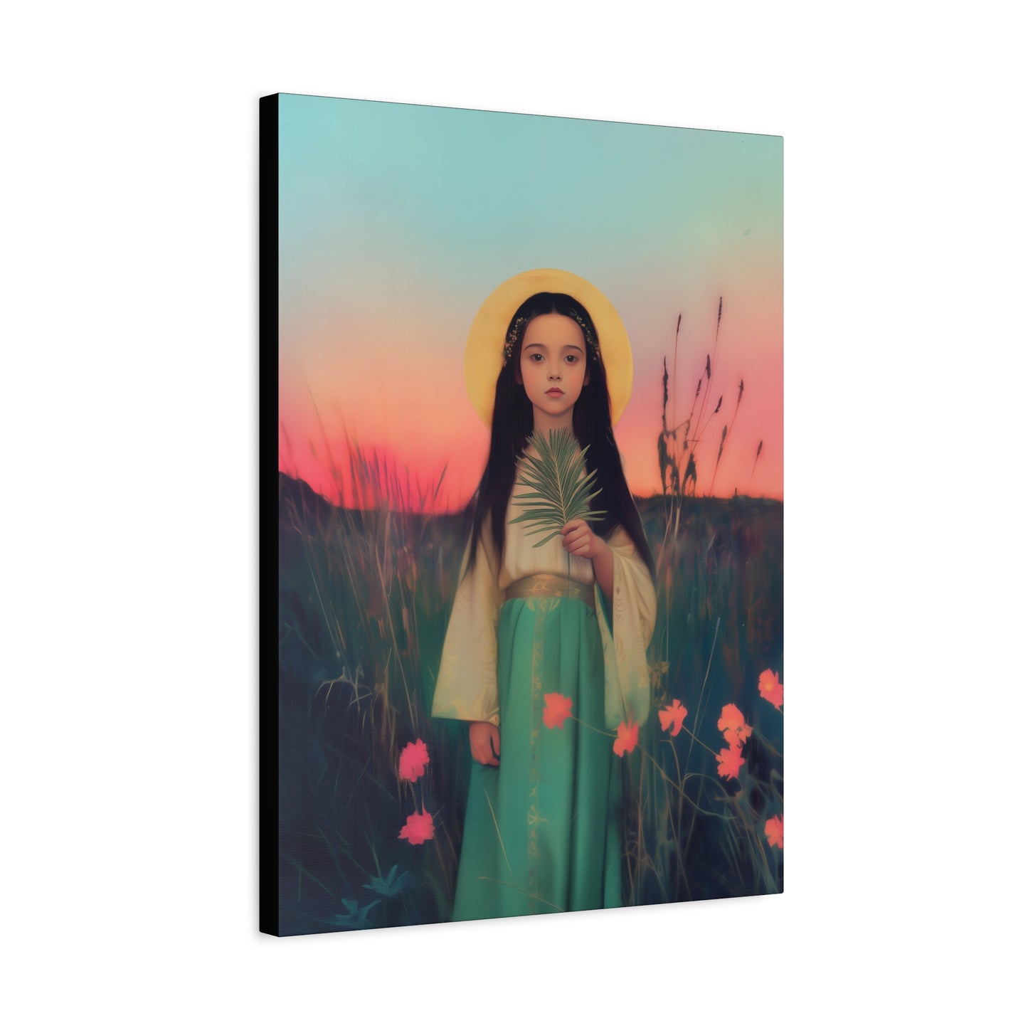 Saint Charity - Multiple Sizes - Catholic Home art - Museum Wrapped Canvas - Sanctified Souls Print - Martyr Saint