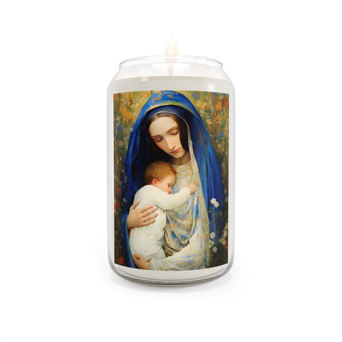 The Eternal Mother Mary and the Infant Jesus  - Scented Prayer Candle, 13.75oz - Tall Size - Religious Prayer Candle - Catholic Art