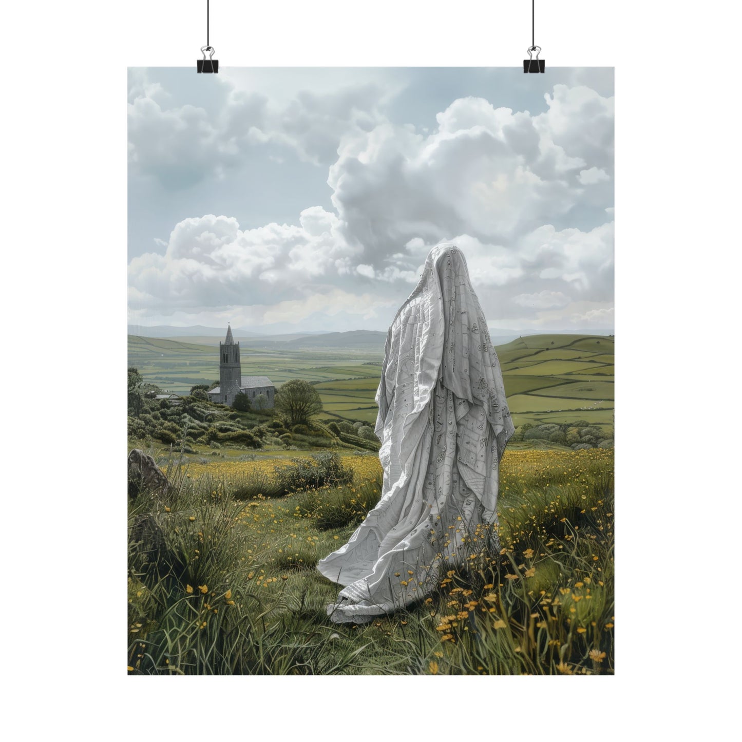 Saint Ælfthryth of Crowland / Saint Alfreda - Sanctified Souls Print - Multiple Sizes - Premium Posters - Catholic Art - Christian painting