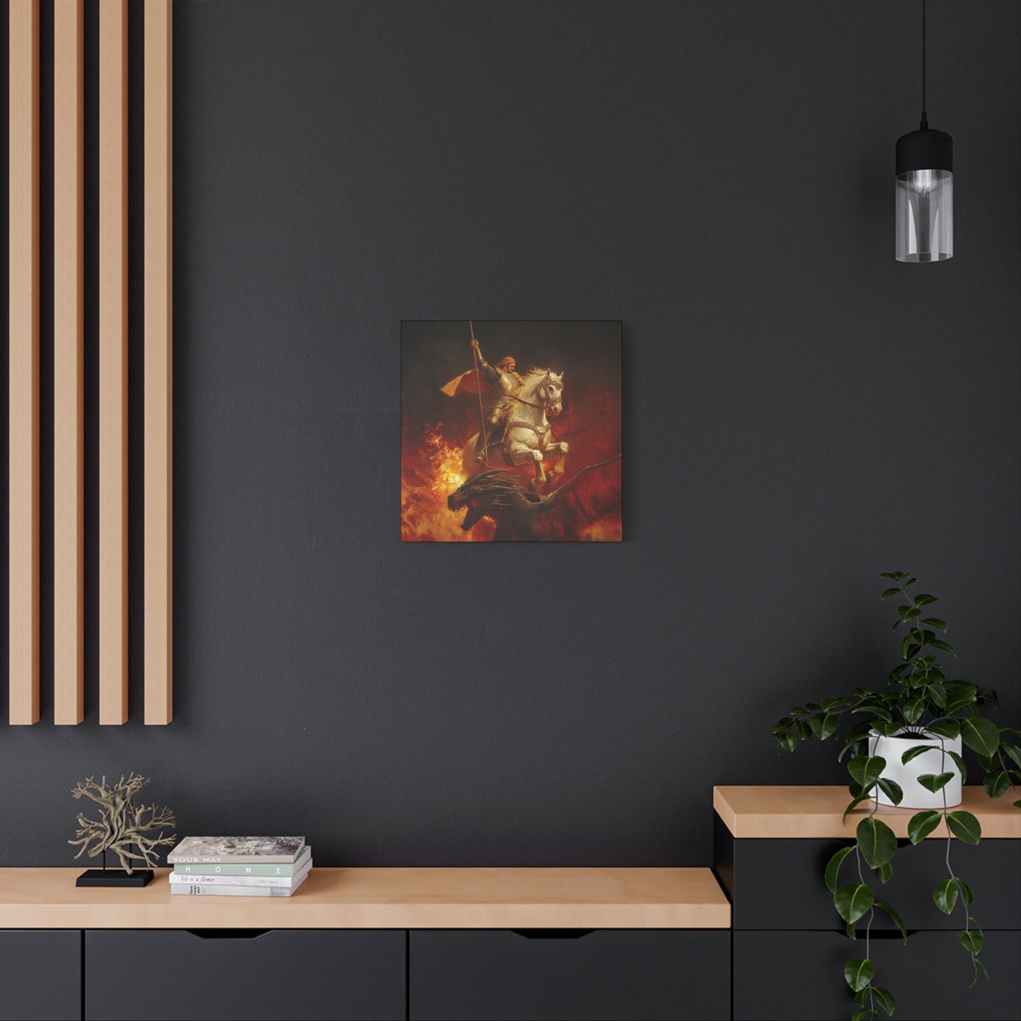 Saint George -  Museum Wrapped Canvas - Sanctified Souls Print - Religious Art for your Home - Catholic Patron Saint Art